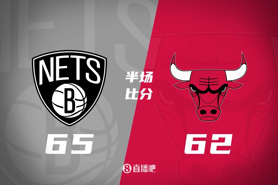 半場(chǎng)戰(zhàn)報(bào):籃網(wǎng)領(lǐng)先公牛3分 懷特15分 托馬斯15分4板8助2斷