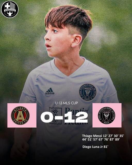  假新聞！梅西兒子U13比賽單場1人轟11球，多家媒體報道后刪除新聞
