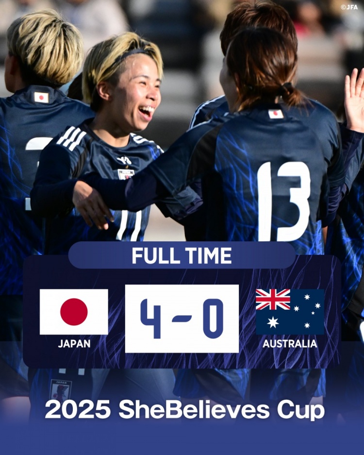 熱身賽日本女足4-0澳大利亞女足,田中美南2射1傳&長谷川唯任隊長