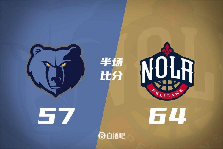  半場戰報-灰熊落后鵜鶘7分 灰熊后場雙槍31分 墨菲12分