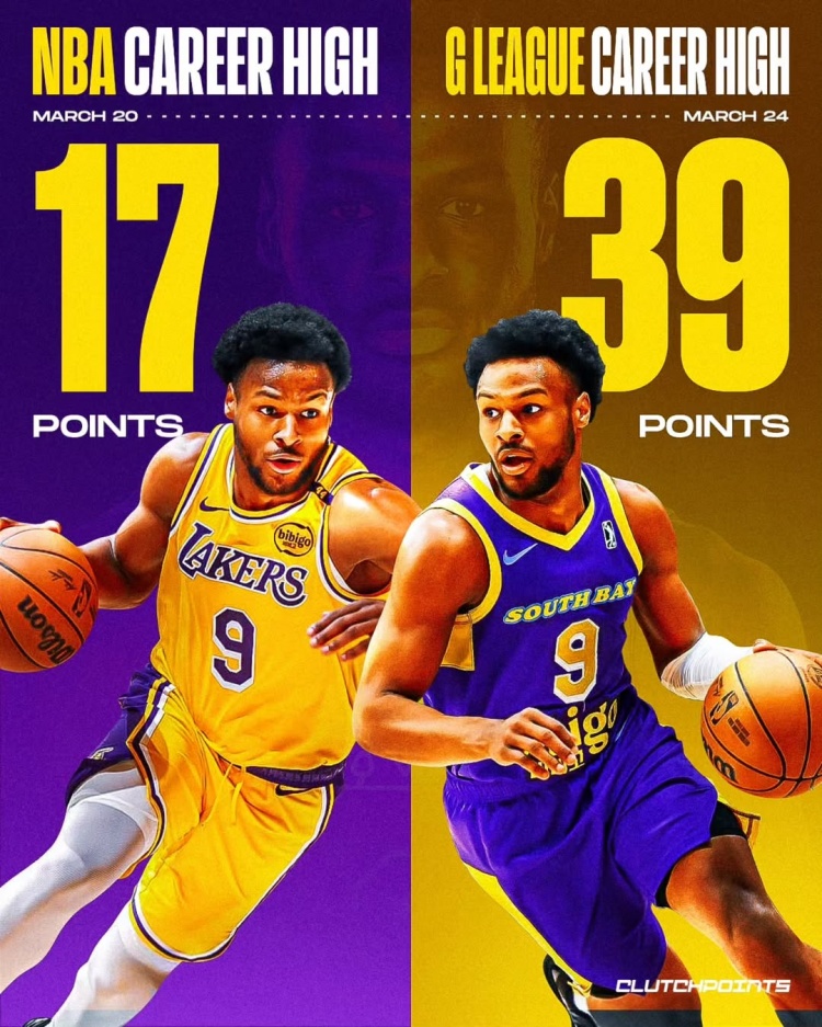  在進(jìn)步！布朗尼一周內(nèi)先后創(chuàng)下個(gè)人NBA和G聯(lián)盟單場(chǎng)得分新紀(jì)錄